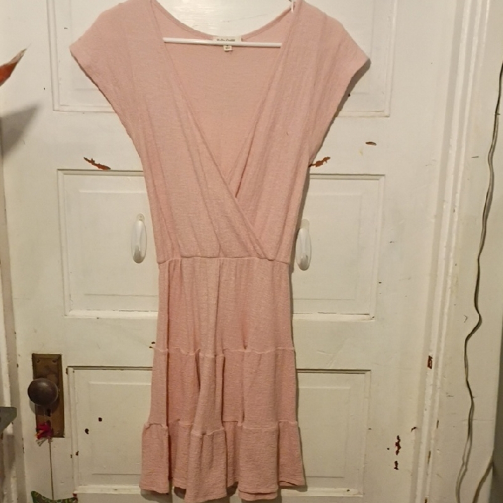 Rolla Coster Blush Pink Wrap Mini Dress